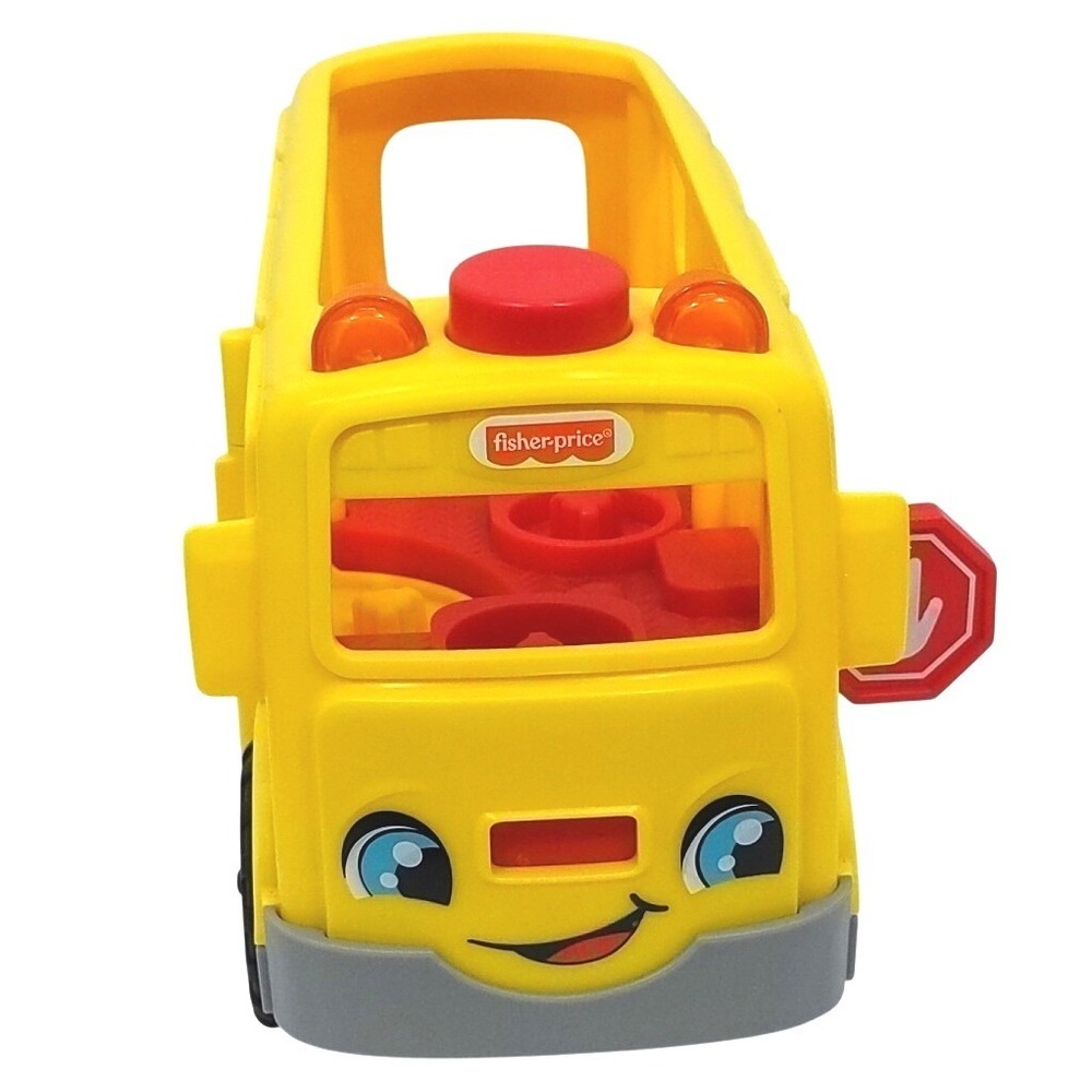 Fisher Price Little People Sit Me School Bus Yellow Toy Vehicle Lights Sound
